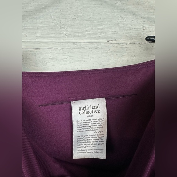 Girlfriend collective 7/8 leggings essential high waist leggings Plum Purple - Picture 4 of 5